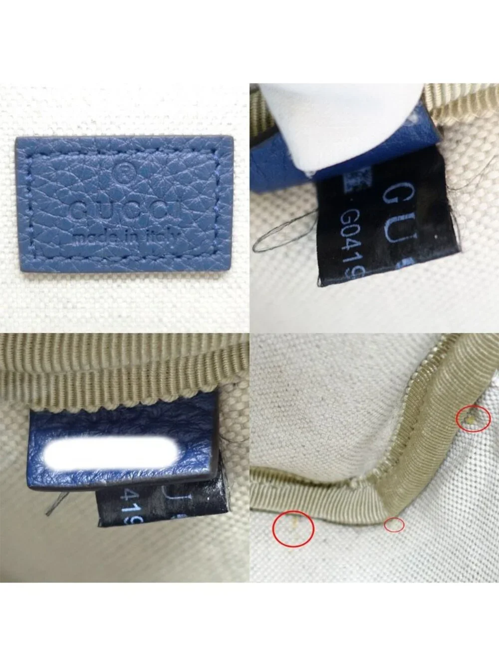 Gucci Cross Belt Bag Jumbo GG Navy Silver